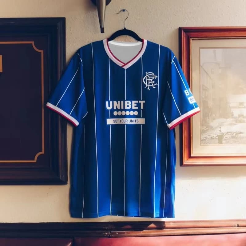 Bound By Blue 26/27 New Football Jersey for The Rangers Fans Adults T-Shirt Summer Breathable Casual Sportswear Top