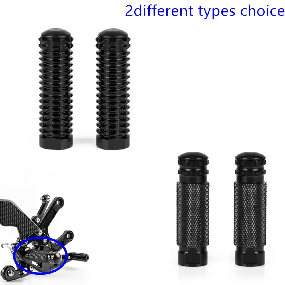 Pedane universali Poggiapiedi in alluminio Pedali M8 Fissaggio Rearset Set posteriori per moto Accessori