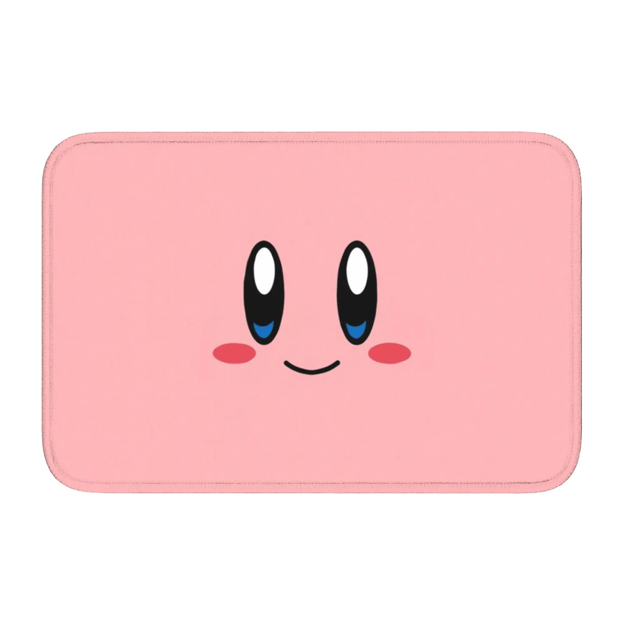 Interior Anti-slip Mat with Kirby Cartoon Pattern, for Door, Kitchen, Bathroom, Garden, Living Room, Entrance