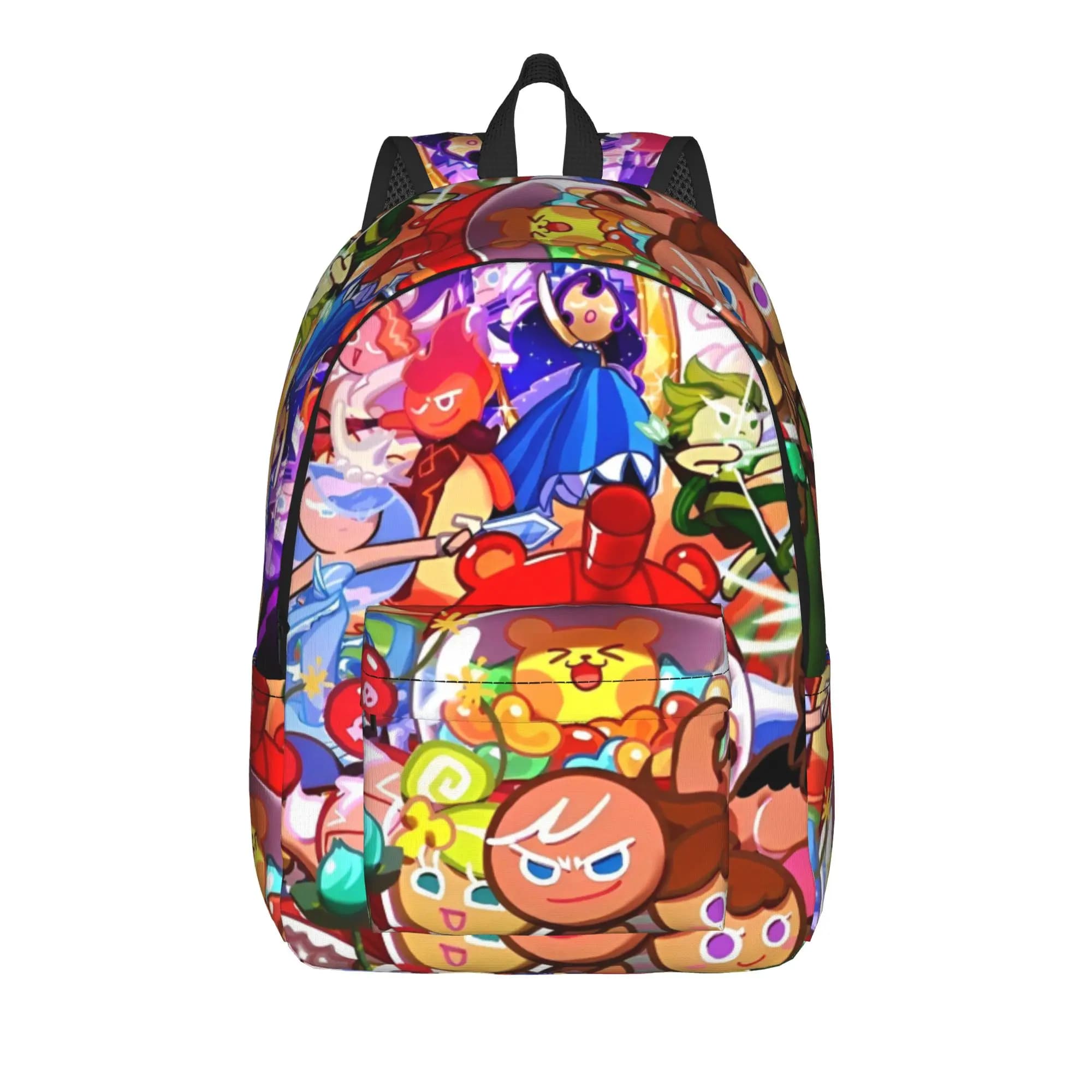Cookie Run Kingdom Backpack for Men Women Cool High School Hiking Travel Daypack Laptop Computer Shoulder Bag with Pocket
