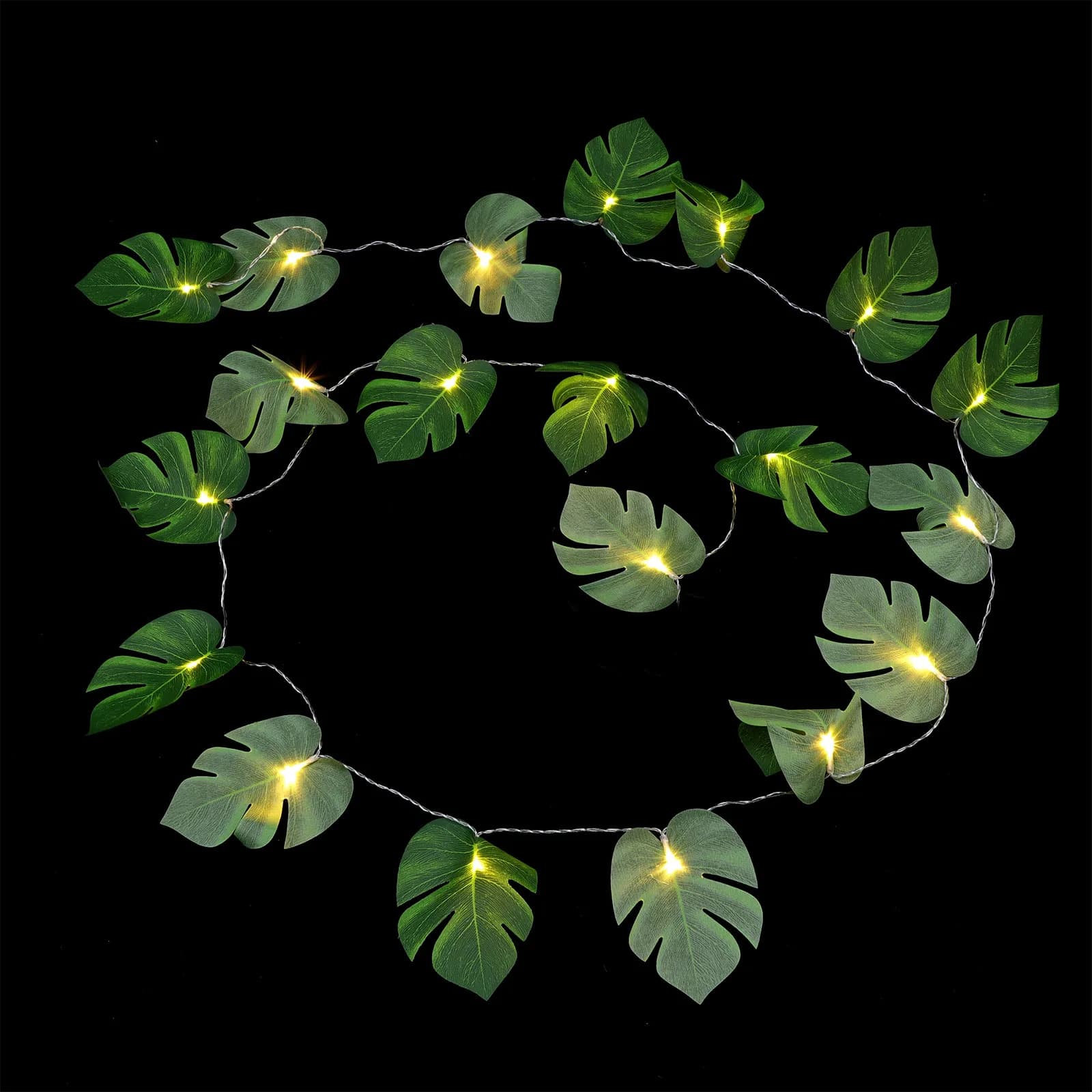 Luci a LED a Forma di Monstera, Elegante Lampada Notturna, Decorazione per Casa e Giardino, Luci Fatate a Stringa, Lampada LED per Feste