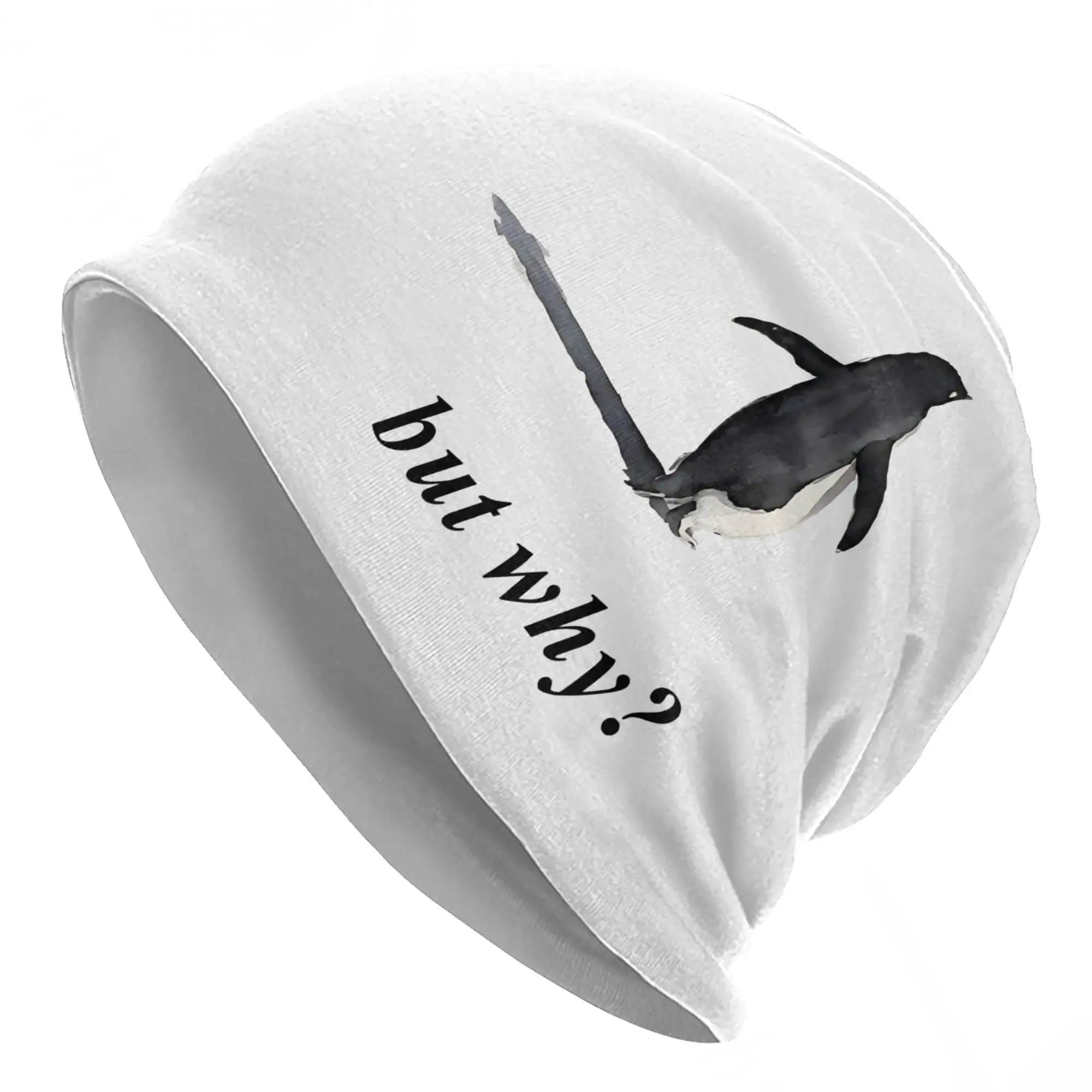 But Why Nihilist Penguin Bonnet Hat Hip Hop Outdoor Skullies Beanies Hat Hot Hats for Men and Women