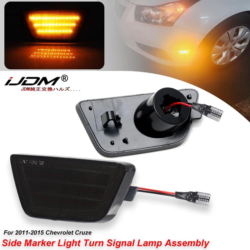 2 Pezzi Luci di Posizione a LED Bianche Anteriori per Chevrolet Cruze 2011-2015, Luci Laterali a LED Fumé