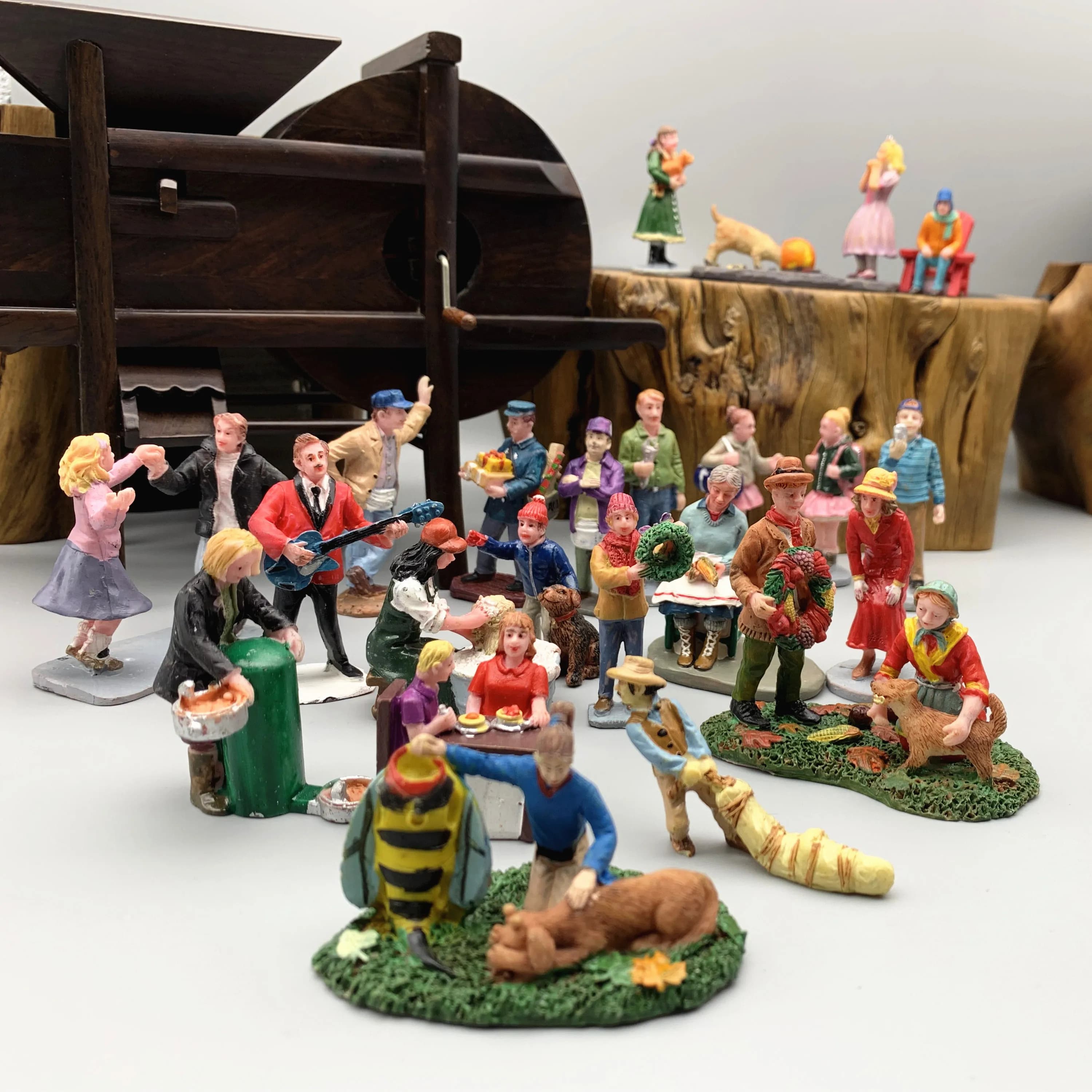 Miniature Doll Minifigures Tavolo con sabbia Decorazioni da giardinaggio Fai da te Bonsai Decorazione Articoli Regali artigianali Scultura da scrivania