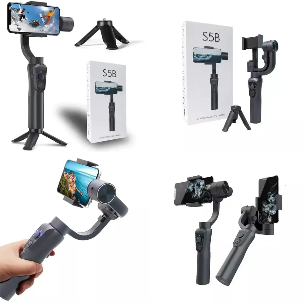 Stabilizzatore Wireless S5B per Fotocamera e Smartphone, Asta Selfie e Treppiede per Video e Foto, Accessori da Studio
