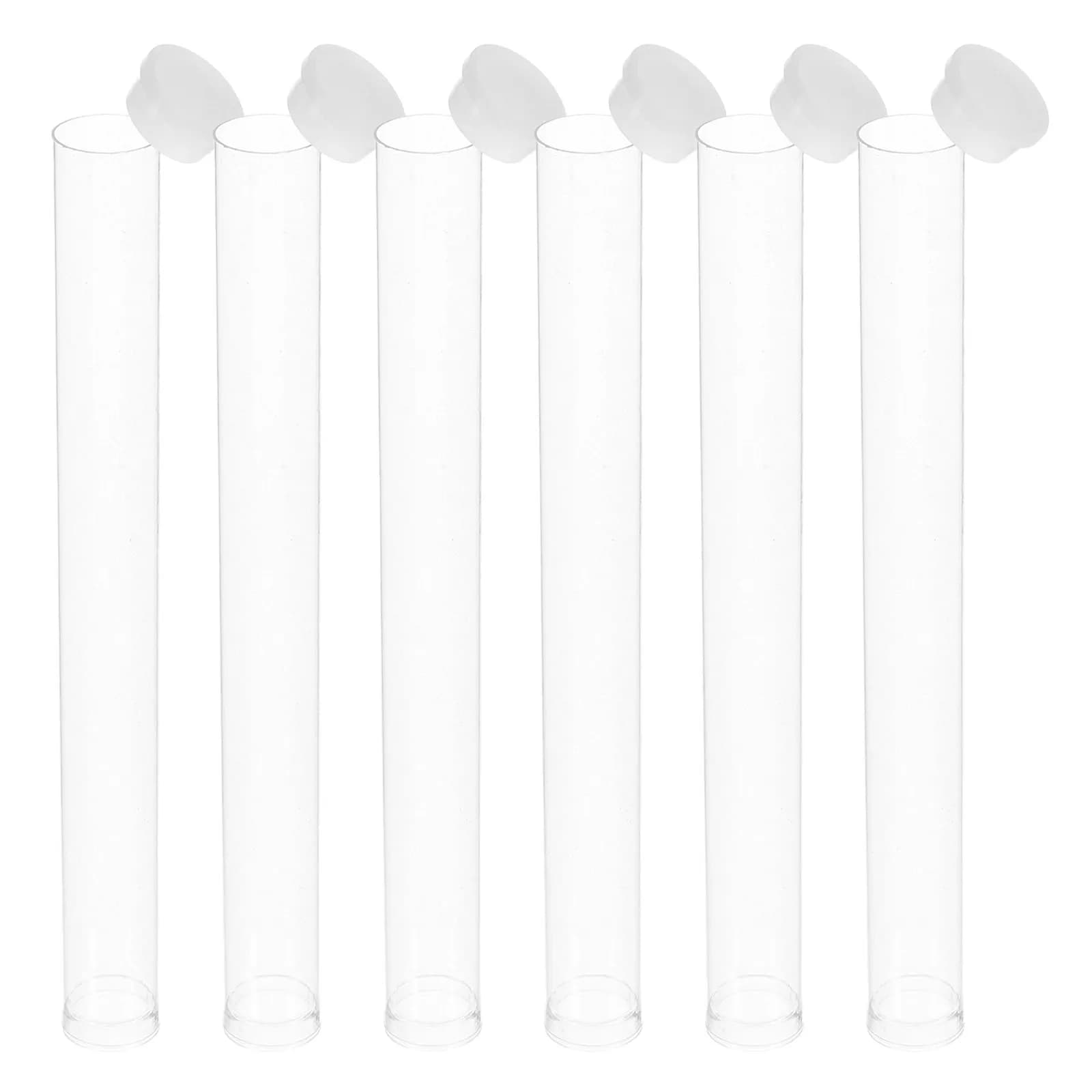 6 tubi trasparenti in plastica per incenso con tappi, piccoli porta bastoncini trasparenti per meditazione, yoga, aromaterapia, bruciatore di incenso