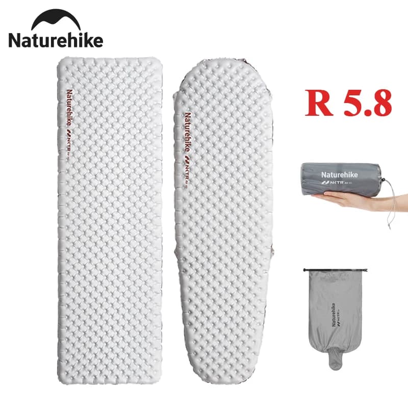 Materasso gonfiabile Naturehike R 5.8 Tenda pieghevole portatile da esterno per dormire Tappetino singolo Tappetino da campeggio ultraleggero per escursionismo