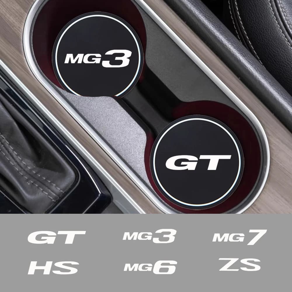 2 pezzi sottobicchiere per auto porta bottiglia per tazza d'acqua tappetino antiscivolo tappetino portabottiglie in gel di silice per MG ZS GT HS MG3 MG6 MG7 accessori