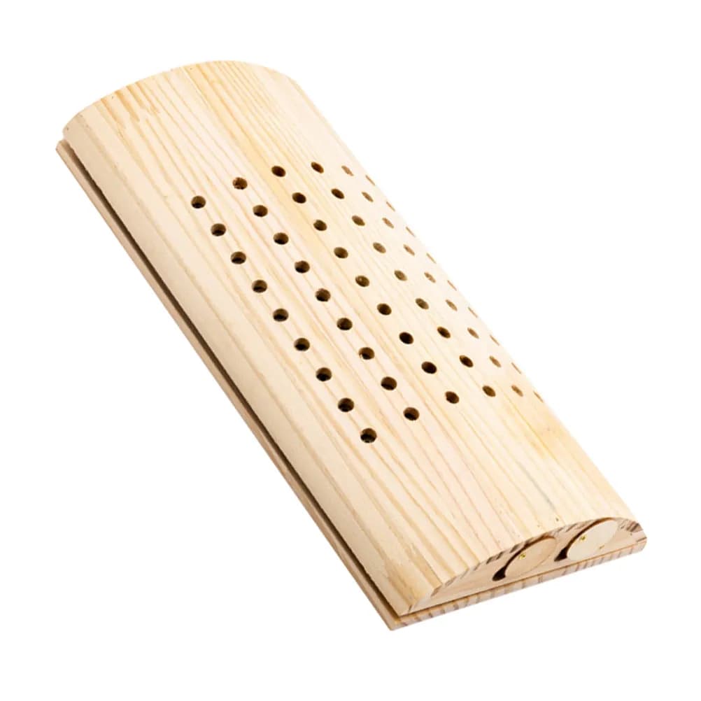 Cuscino Lombare per Moxibustione, Supporto Cervicale con Struttura in Legno Naturale e Metallo per Sollievo dal Dolore, Relax e Massaggio Domestico