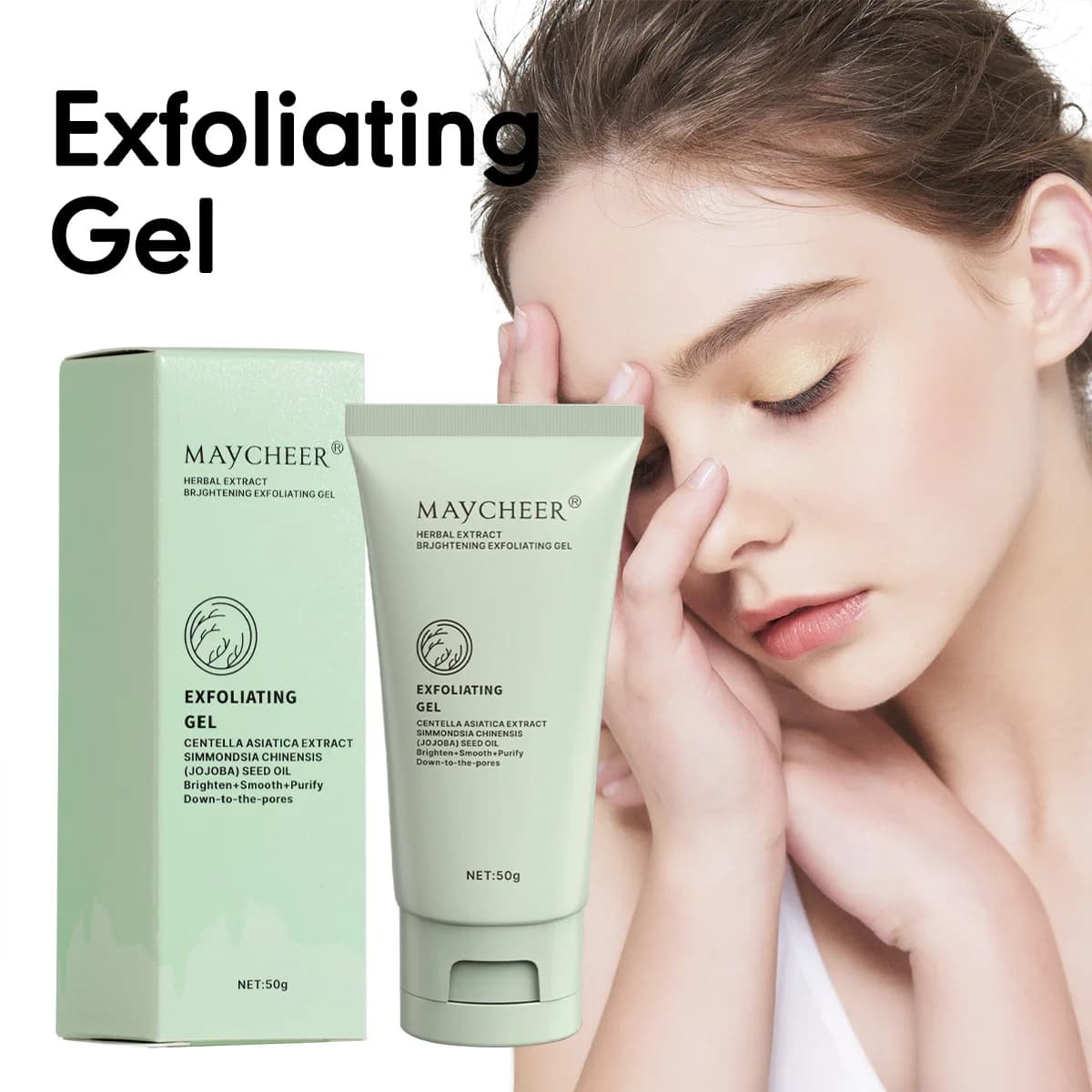 Herbaceous Exfoliating Gel Scrub Face Hydrating Nutrient Scrub Repairer Face Cream Beauty Skin Care
