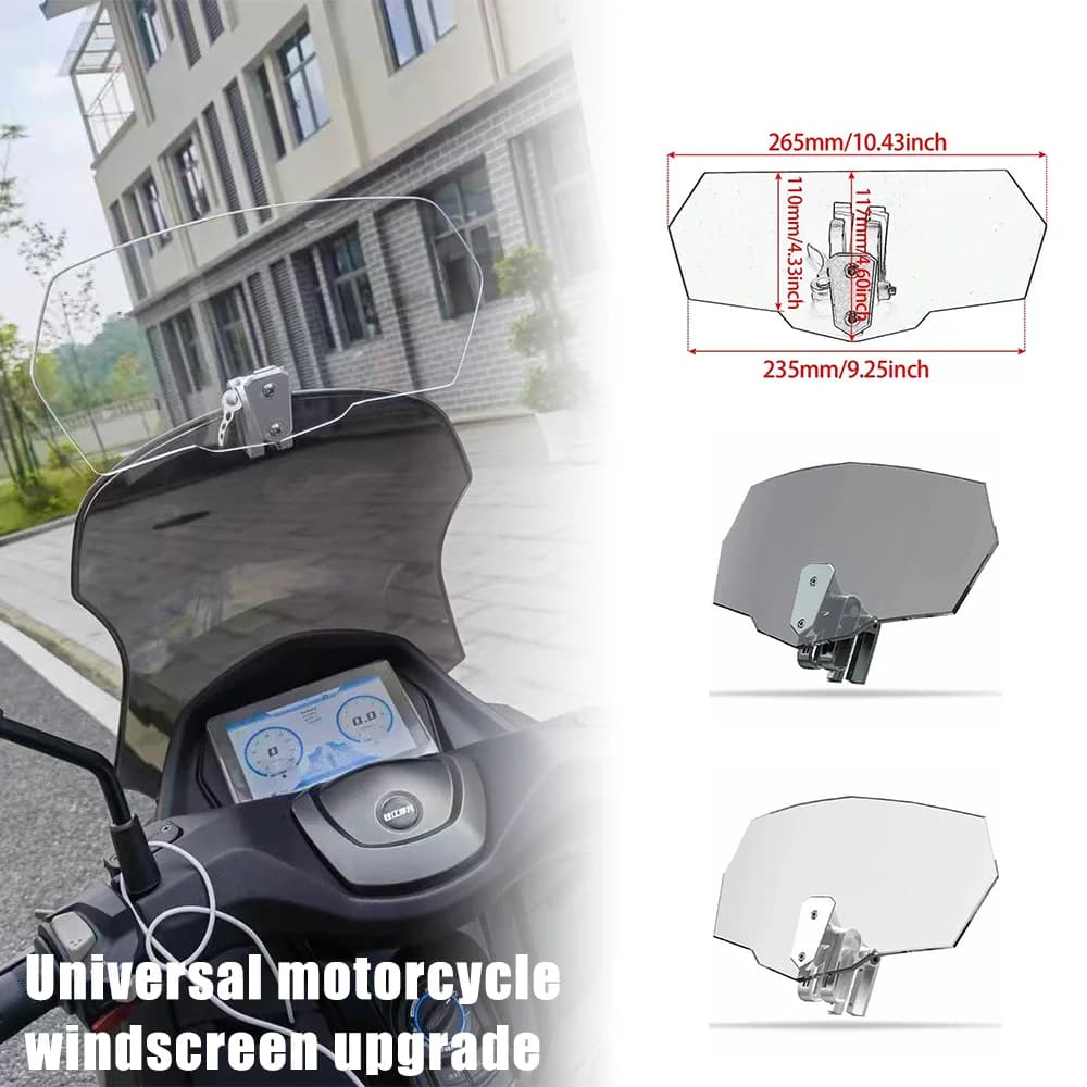 Parabrezza universale per motociclette Parabrezza anteriore per moto