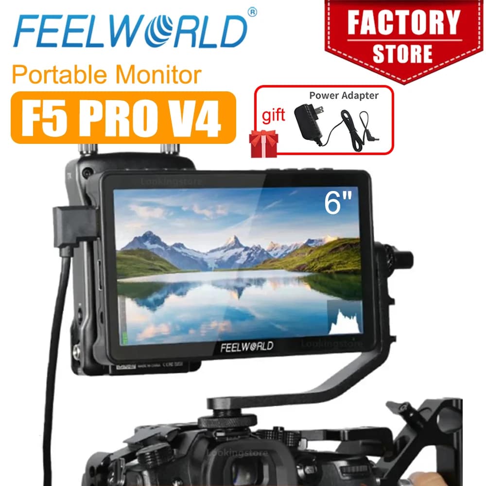 FEELWORLD F5 Pro V4 6 pollici su DSLR Camera Field Monitor Touch Screen 3D LUT FHD1920 1080 4K HDMI Video Focus Assist per Gimbal