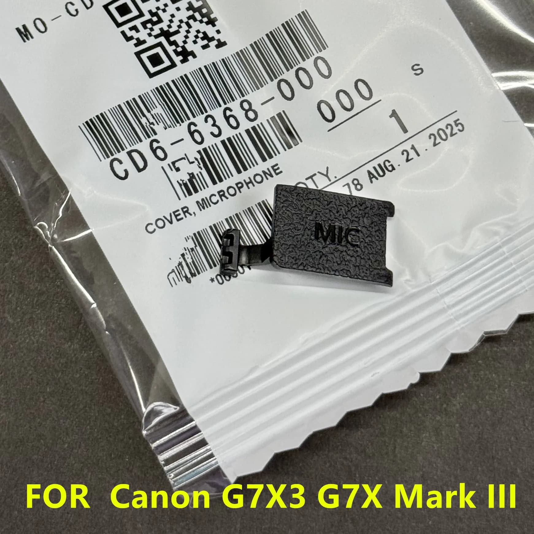 NUOVO Originale Per Canon Powershot G7X Mark III G7X3 USB Copertura MIC Microfono Interfaccia Porta Tappo In Gomma
