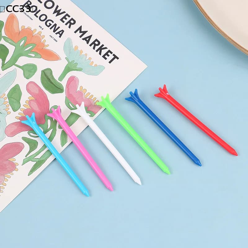 100 Pezzi Tee da Golf Colorati Misti a 5 Punte 83mm, Meno Resistenza, Supporto per Palline da Allenamento, Accessori Sportivi per Esterni〔CC33〕