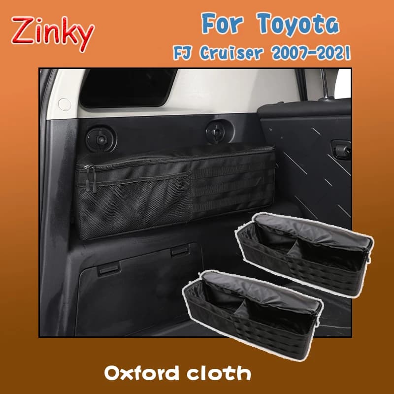 1 pz tessuto Oxford bagagliaio di un'auto laterale multi-funzione organizzatore sacchetto di immagazzinaggio Per Toyota FJ Cruiser 2007-2021 accessori interni
