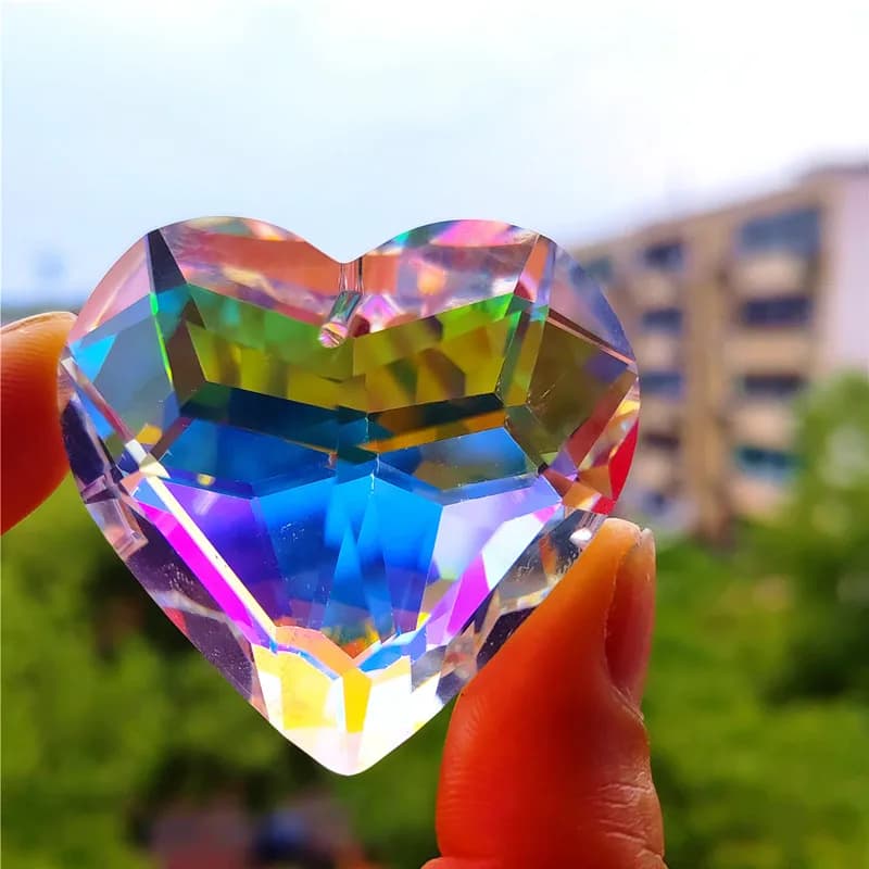 Top Quality 45mm Sparkle K9 Crystal Peach Heart Love Sun Catcher illuminazione ciondolo gioielli fai da te ornamento decorazione della festa nuziale