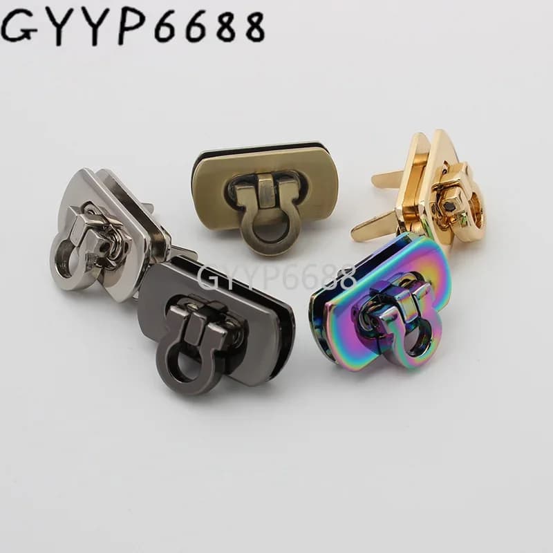 10-30 pz 25*13mm Arcobaleno Rettangolo In Metallo Flip Locks Per Catena Portafogli E Borse Borsa In Pelle Hardware FAI DA TE BORSE accessori