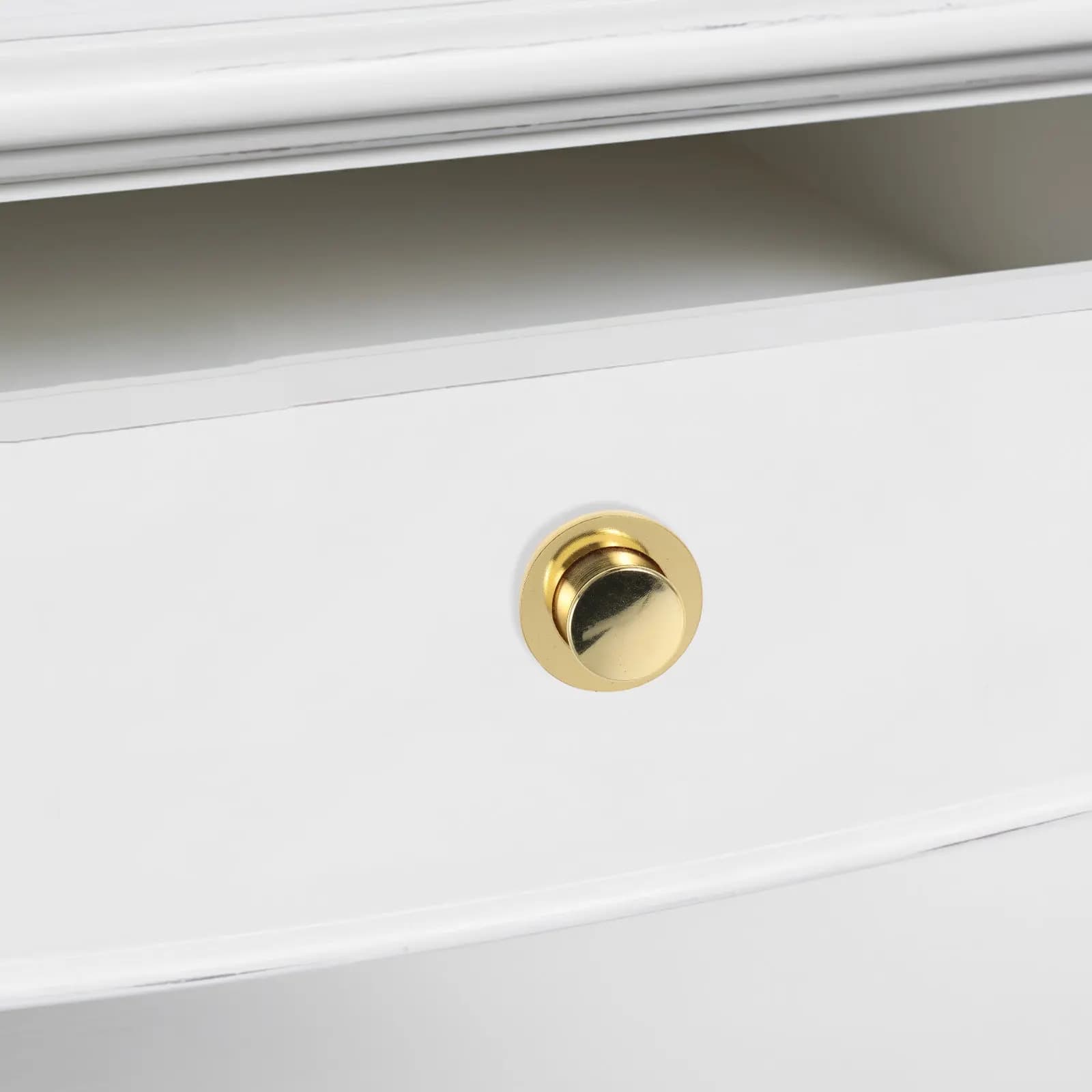Set di 4 Maniglie Invisibili per Cassetti, a Molla, Incassate e Rotonde, per Armadi, Guardaroba e Cucine Moderne