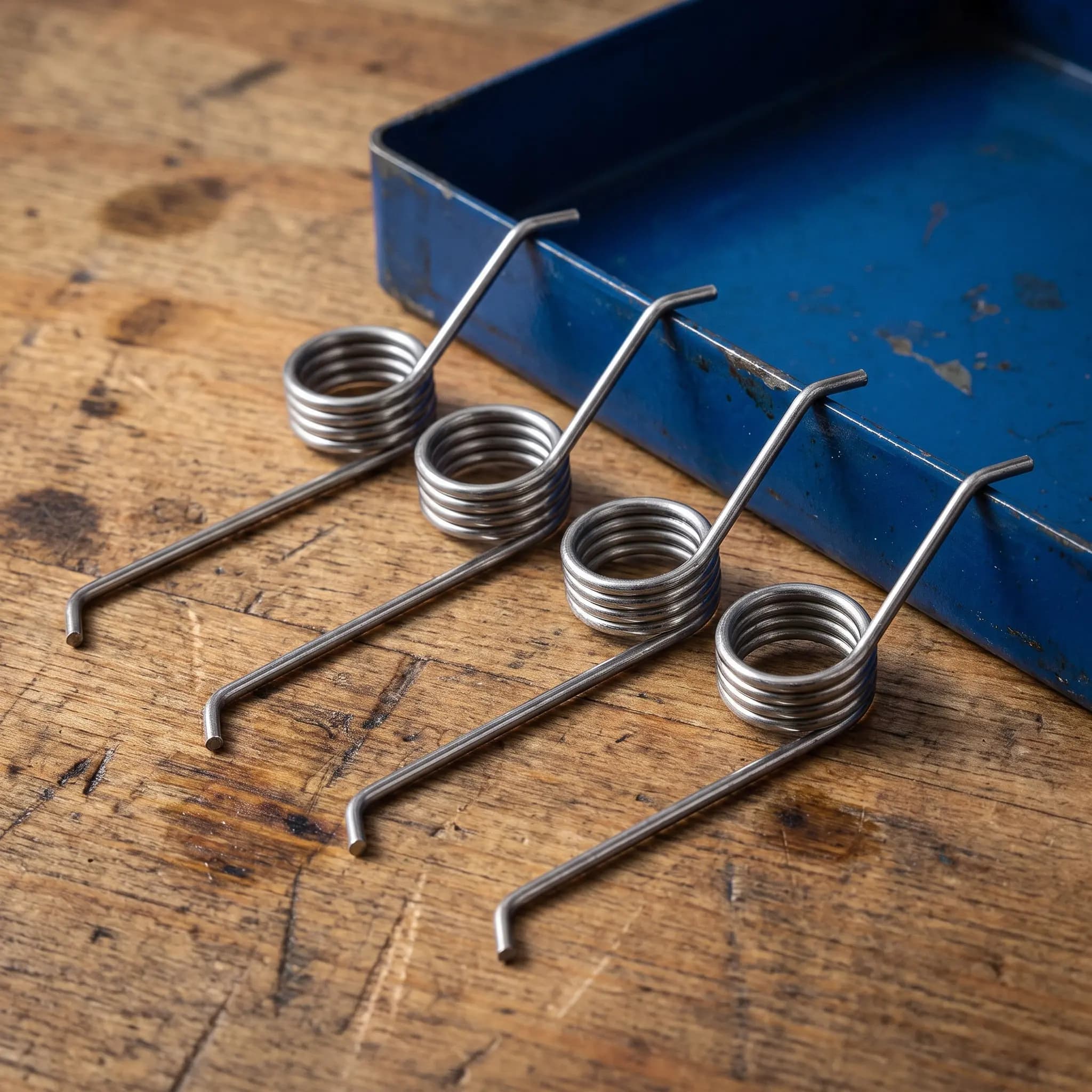 4Pcs Trash Can Torsional Spring Replacement Parts Heavy Duty Metal for Garbage Bucket Bin Lid Repair Maintenance Tools Smooth