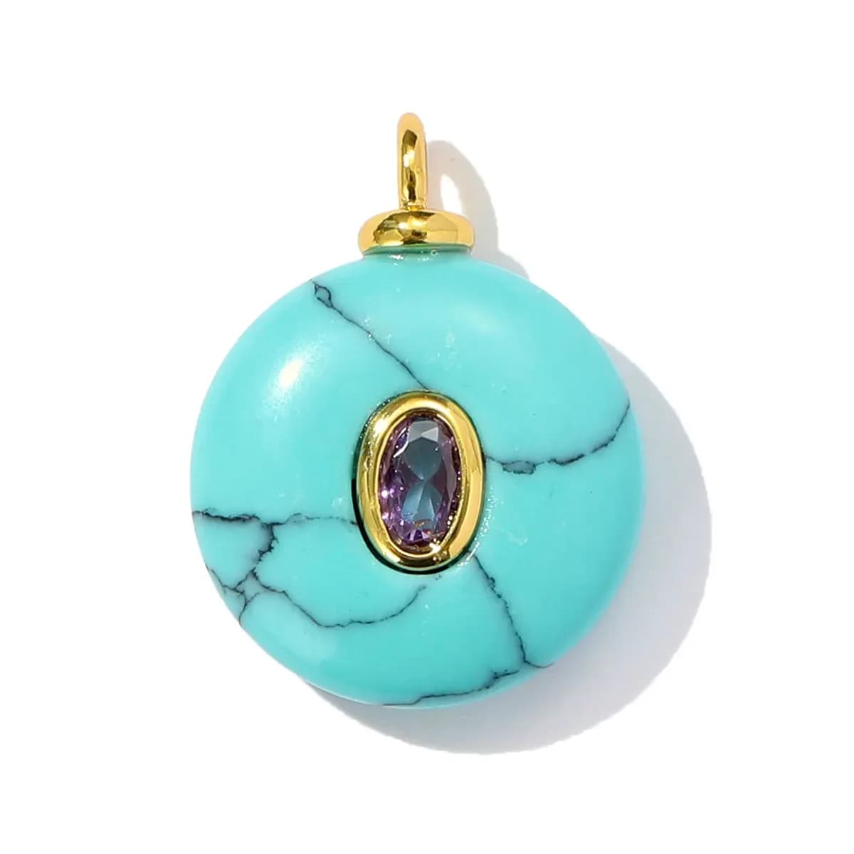 3 pz/lotto Retro Rame Zircone Naturale Occhio di Tigre Pietra Collana Ciondolo Malachite Rotondo Orecchino FAI DA TE Fascino Donne Gioielli Quadrati
