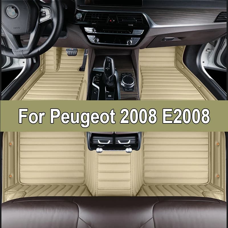 Tappetini auto Per Peugeot 2008 E2008 2020 2021 2022 2023 Tappeti Rilievi del piede Accessori Parti interne Tappeto impermeabile Automobile