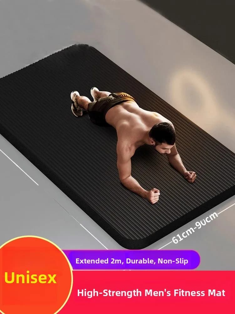 Non-slip men's yoga fitn Mat for Beginners for Home Use Durable and comfortable Nbr Material Pure Color