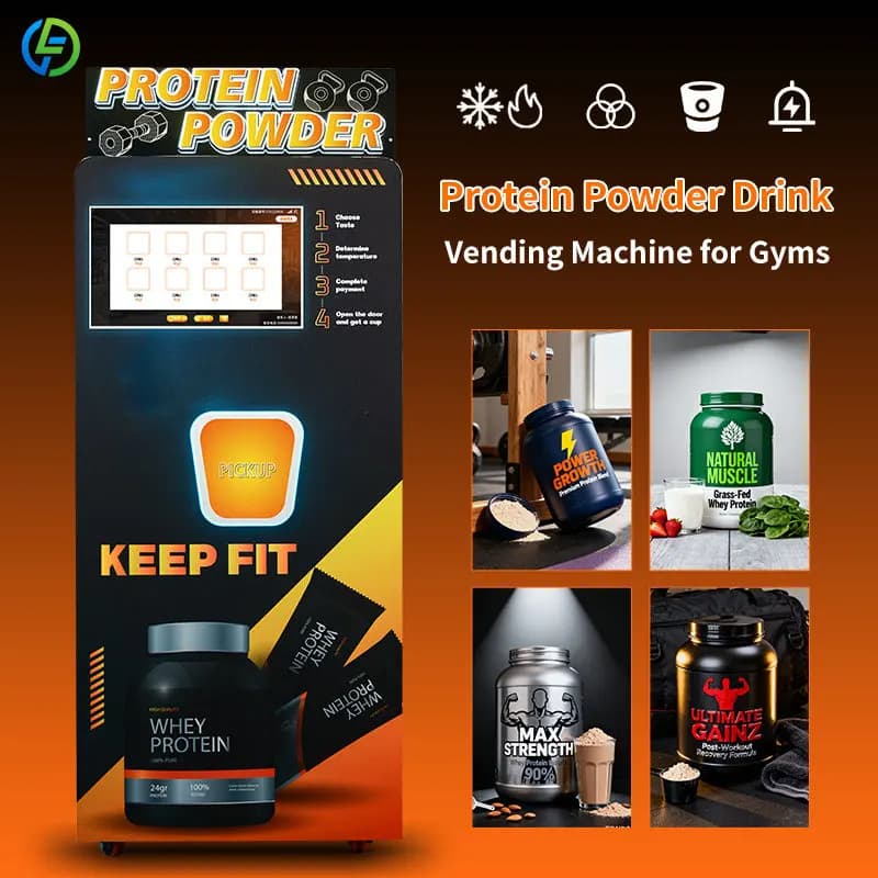 FOODLINE Automatic Mixing Luxury Protein Powder Vending Machine for Hot Cold Beverages Customized
