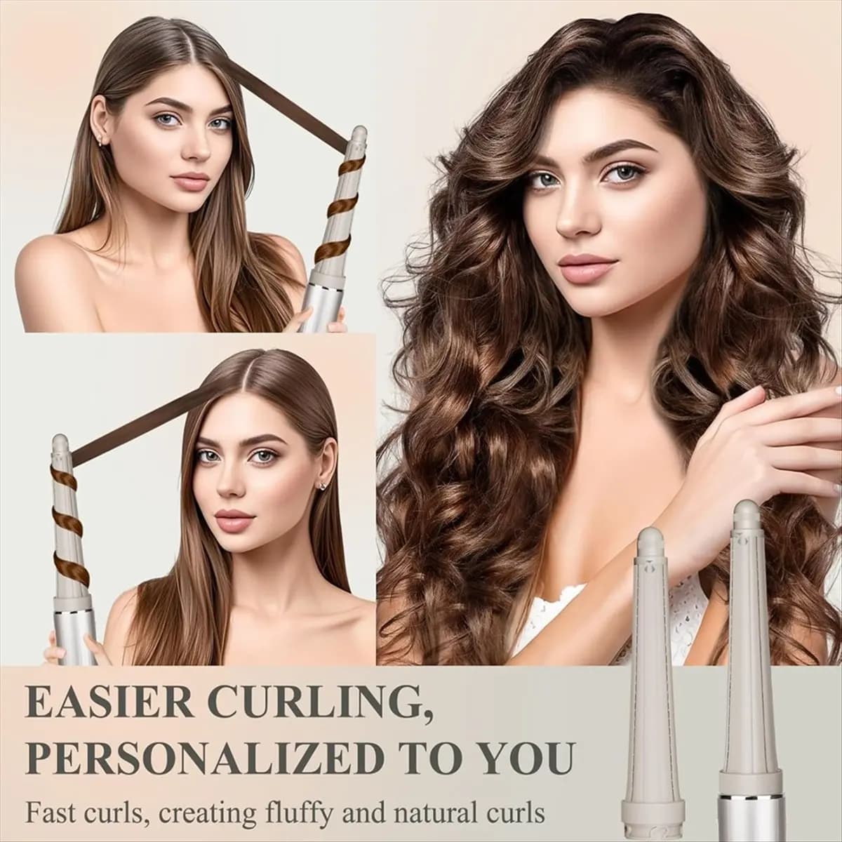 Connector for conical barrels for long curling iron capable for Shark FlexStyle 0,78-1,4 inches Testurized waves for curling iron with automatic winding