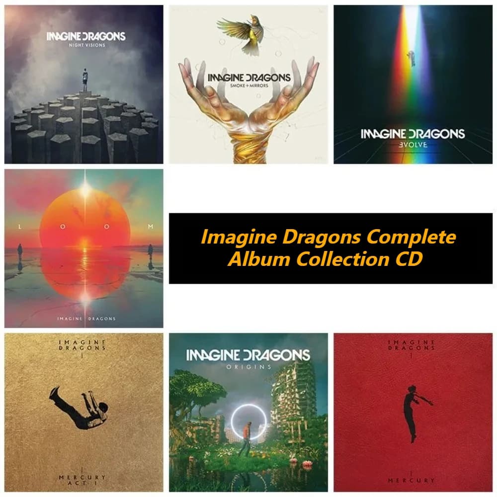 Imagine Dragons Collezione Completa di Album in Studio (Solo CD) – Epiche Canzoni Alternative Rock e Pop per Fan e Collezionisti di Musica