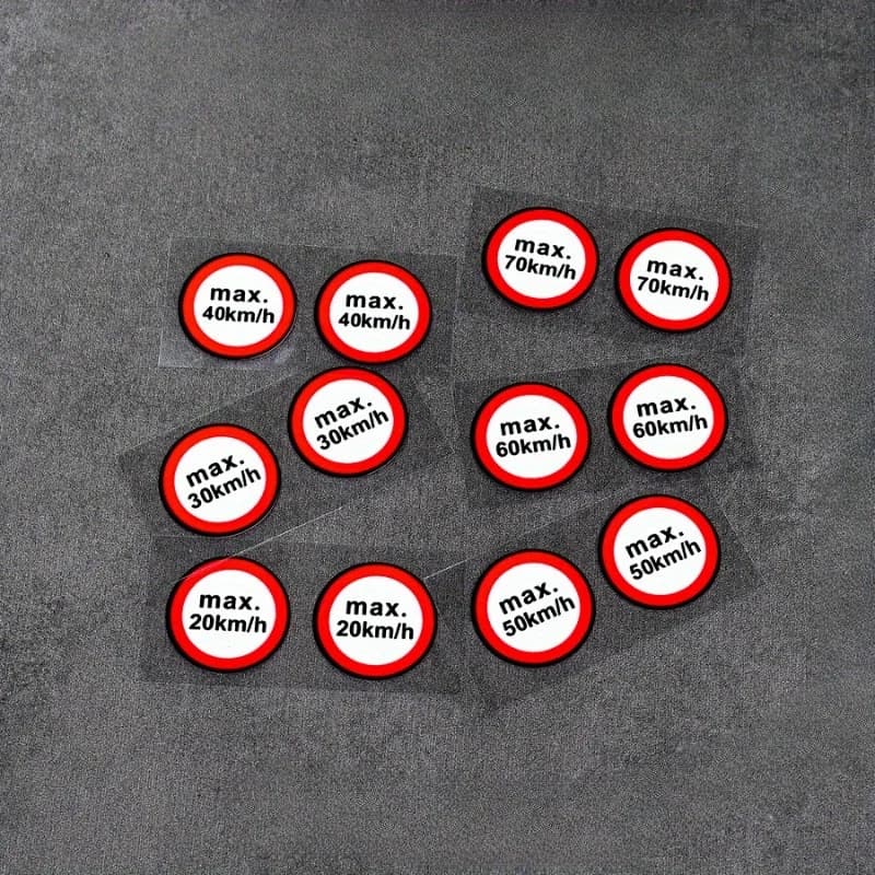 4PCS/SET Clear Speed Limit Sticker Pack, Perfect for Marking Electric Bikes, Kids' Bikes, Warehouse Carts