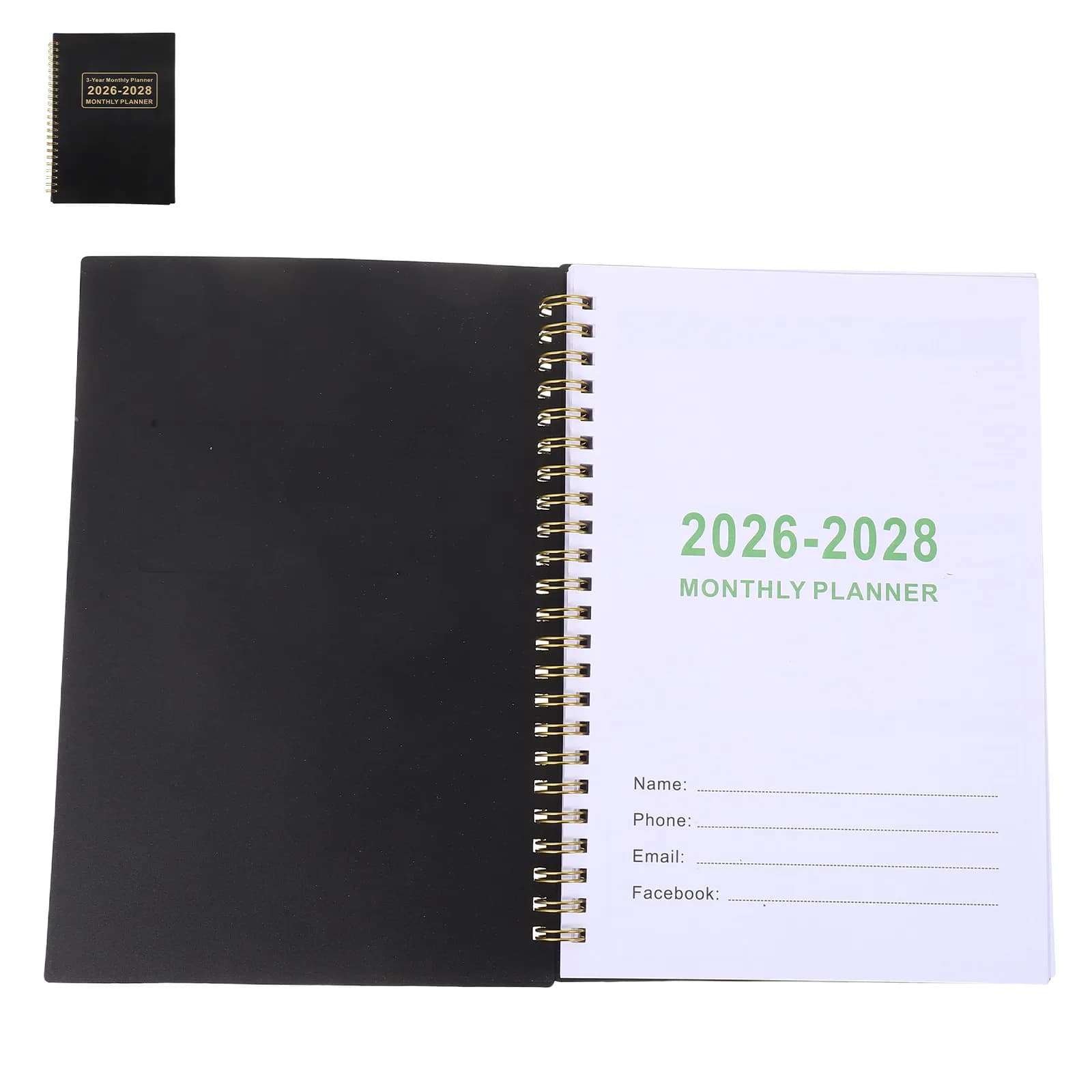 Agenda Mensile 2026-2028, Planner Accademico Portatile, Blocco Note per Studio, Lavoro e Obiettivi