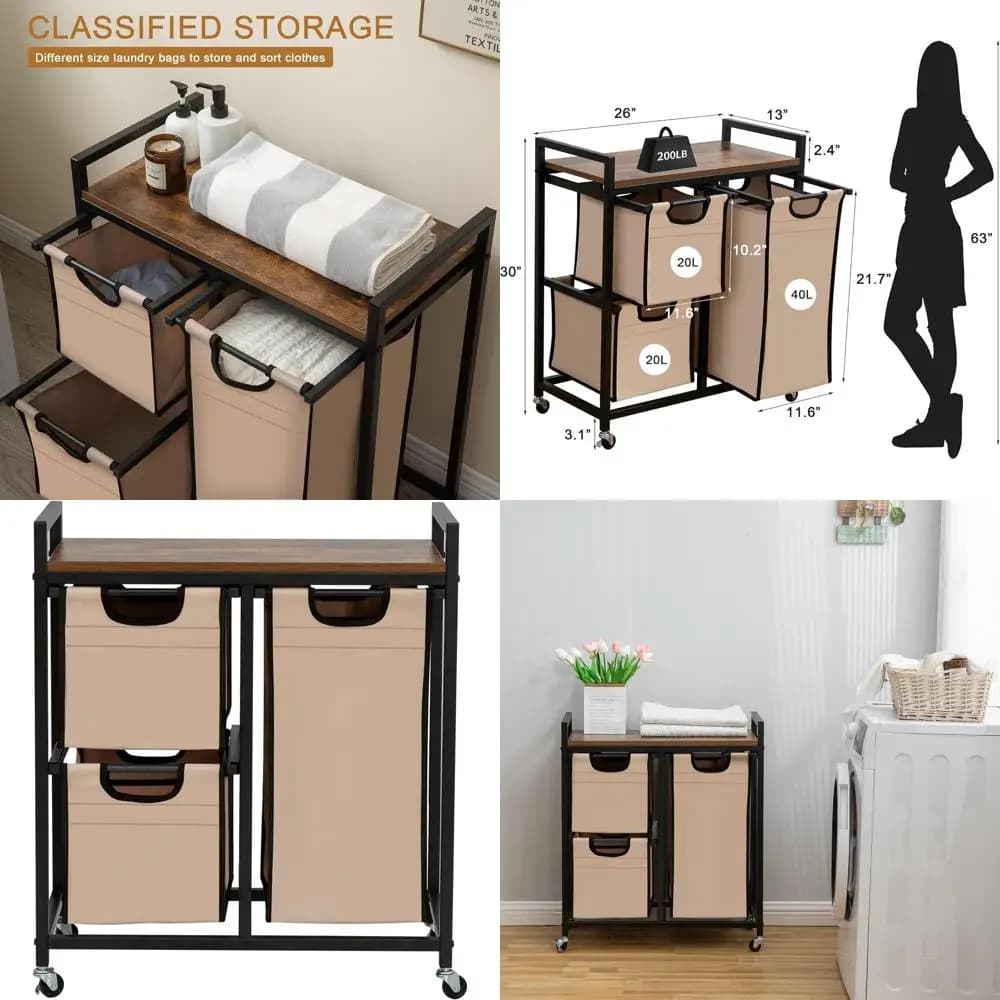 Organizer for 3 sections white basket with sliding tritarifiuti bags and upper shelf