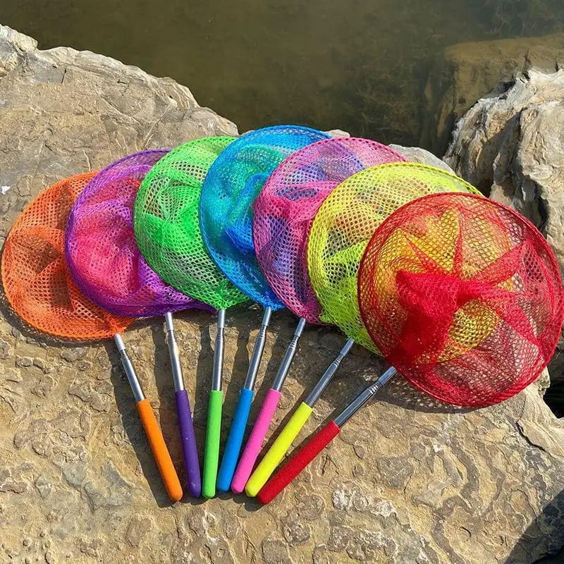 Multi-Purpose Fishing Net Retractable for Outdoor Use Effective for Capturing Fish and Dragonflies