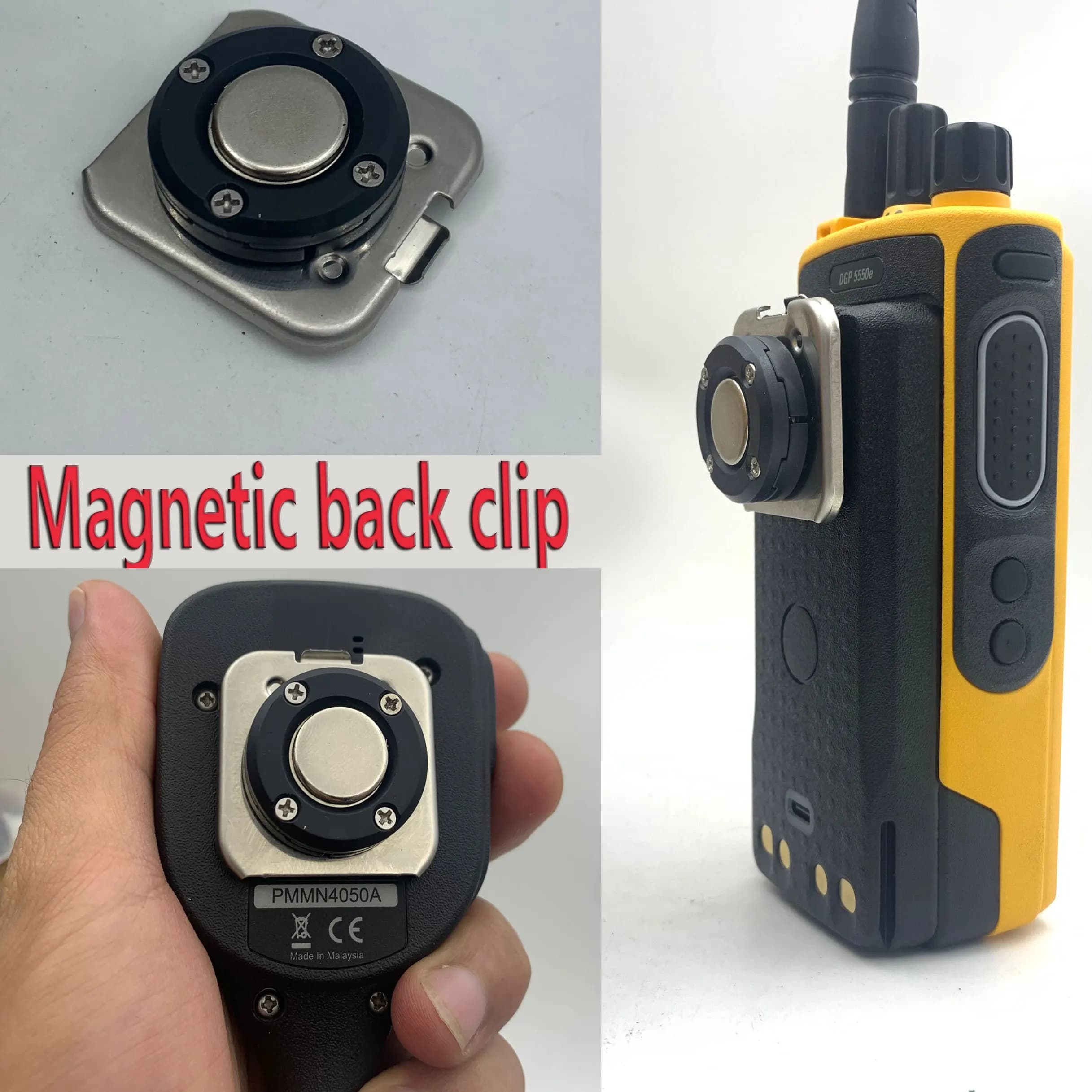 Clip posteriore magnetica per walkie-talkie per Motorola PMMN4013a/ PMMN4013b/ PMMN4013c/ PMMN4013d/ PMMN4013e/ PMMN4013f/ PMMN4013ar