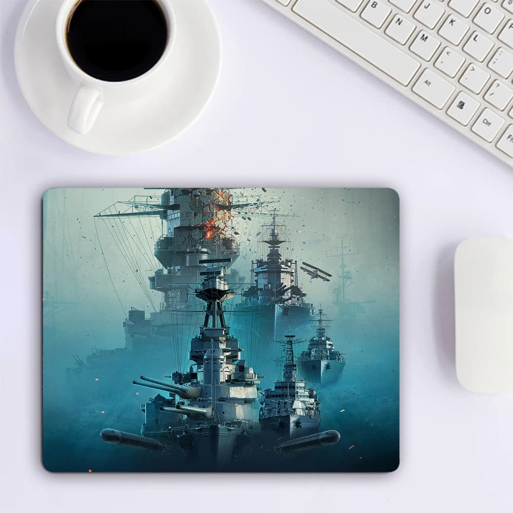 World of Warships Tappetino per mouse piccolo Accessori da gioco per computer Tastiera Tappetino per mouse Tappetino per mouse XXL Tappetino per mouse per PC Gamer Tappetino per laptop Mausepad