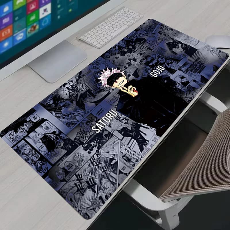 Tappetino per Mouse Anime Jujutsu Kaisen Gojo Satoru, Grande Mousepad da Gaming, Tappetino per Tastiera Laptop, Tappetino per Scrivania Computer