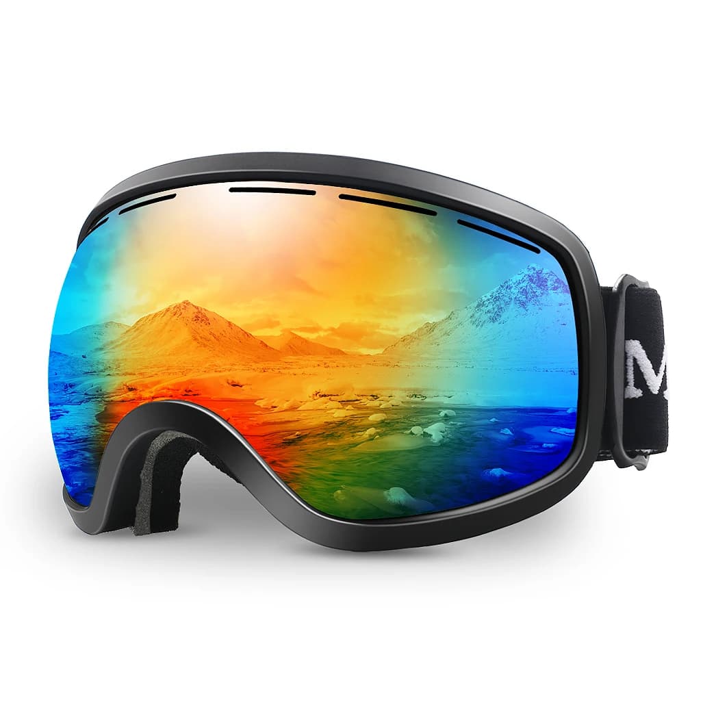 MAXJULI Occhiali da sci per uomo, Sport invernali sulla neve con maschera da sci a doppia lente antiappannamento per uomo Donna occhiali da sci da neve M3