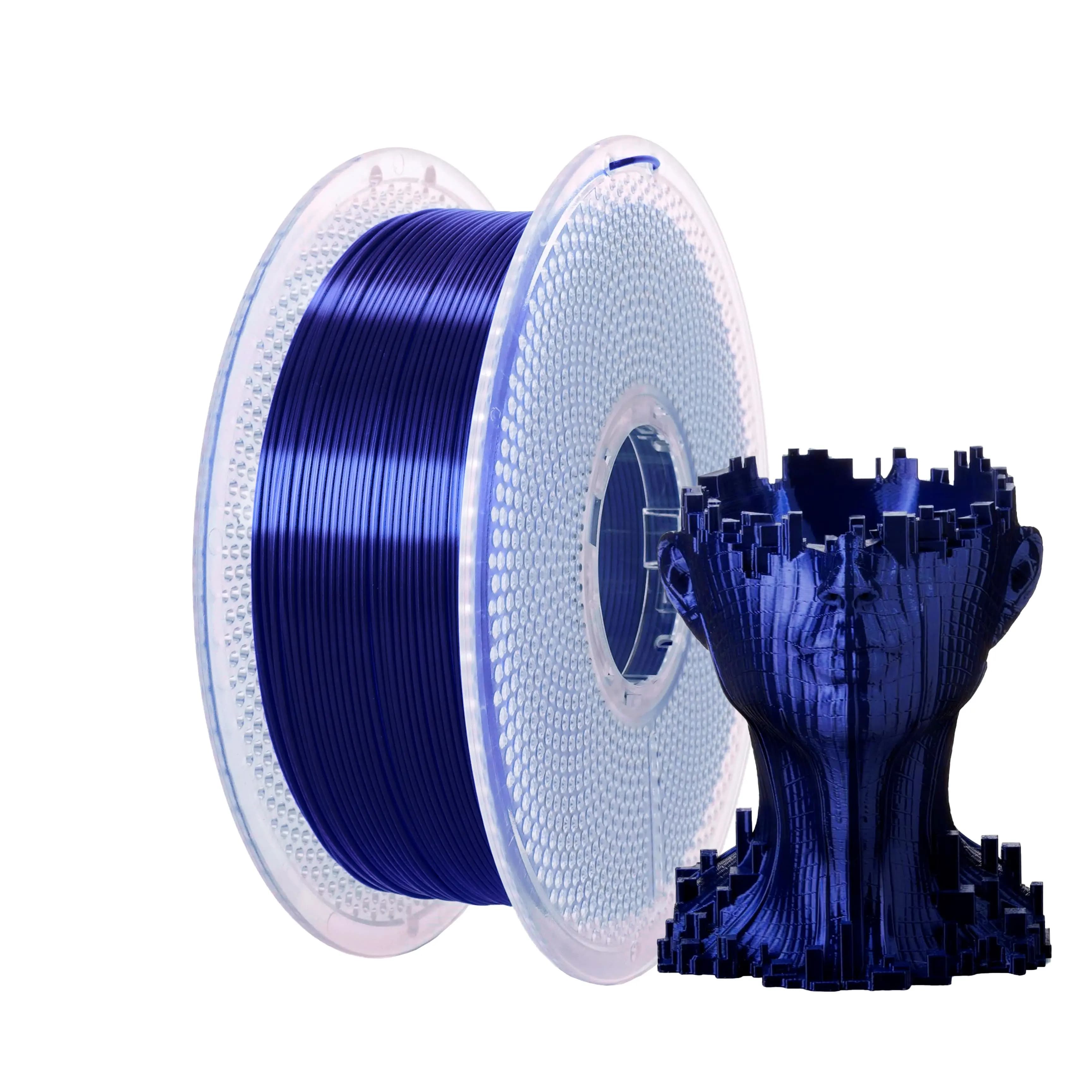 Filament PLA Bicolor Silk Effect 1.75mm 1KG, Precision +/-0.02mm, Construction Filament Compatible with Most 3D Printers, 1KG Scuro