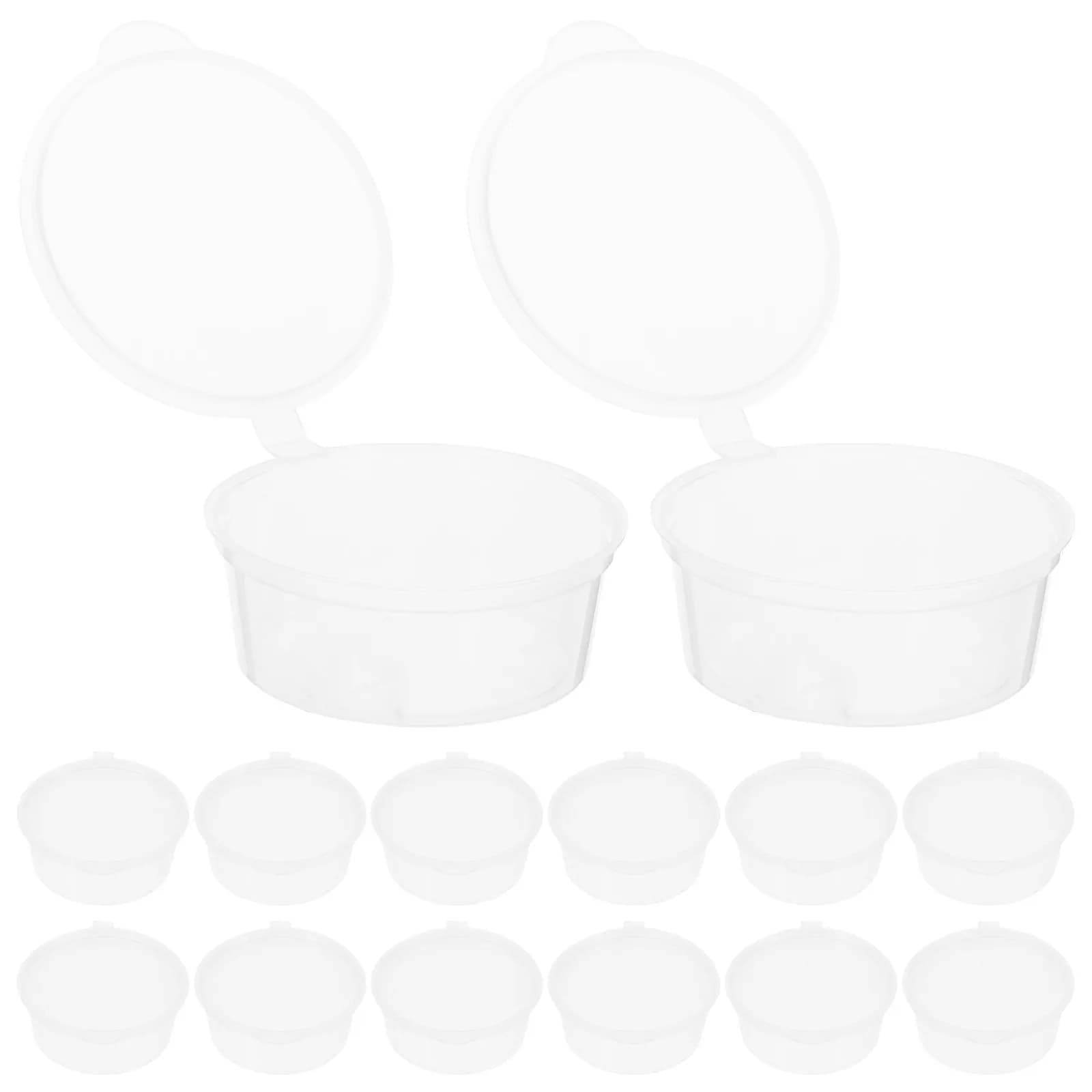 50 Pezzi Contenitori per Condimenti a Prova di Perdite, Coppette Monoporzione per Salse, per Preparazione Pasti, Asporto, Condimenti per Insalata e Salse per Intingere