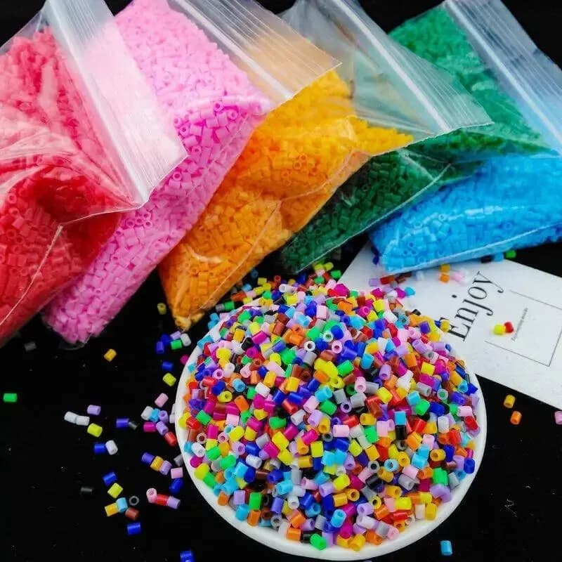 500 pz/pacco 5mm Fusibile Perline Pixel Puzzle Perline di Ferro per I Bambini Perline di Fusione FAI DA TE di Alta Qualità Fatti A Mano Regalo Giocattolo Educativo