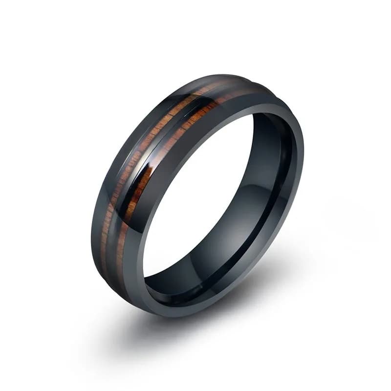 Anello per coppia in acciaio al titanio popolare e alla moda, anello da uomo personalizzato che gocciola accessori per gioielli con olio SA1049-1