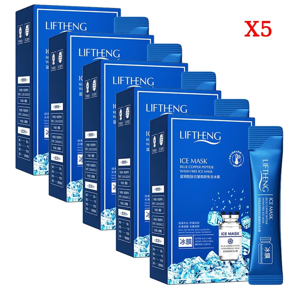Blue Copper Peptide Freeze-Dried Powder Wash-Free Mask Moisturizing Soft Mask Hydrated Smooth For All Skin Types Travel Portable