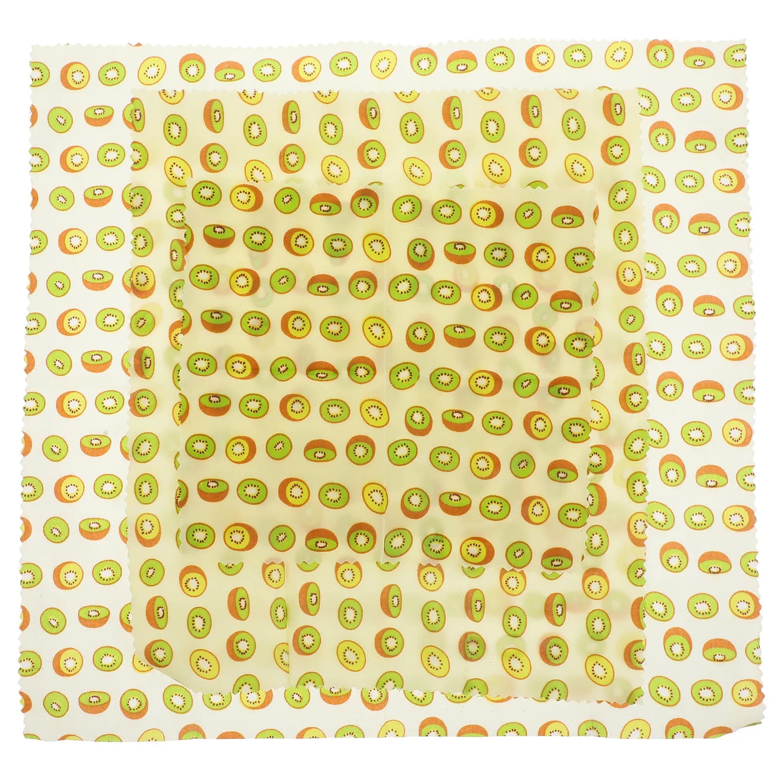 Set di 3 Pezzi di Involucri Riutilizzabili in Cera d'Api, Lavabili, per Ciotole, Contenitori, Sandwich, Frutta e Verdura, Ecologici