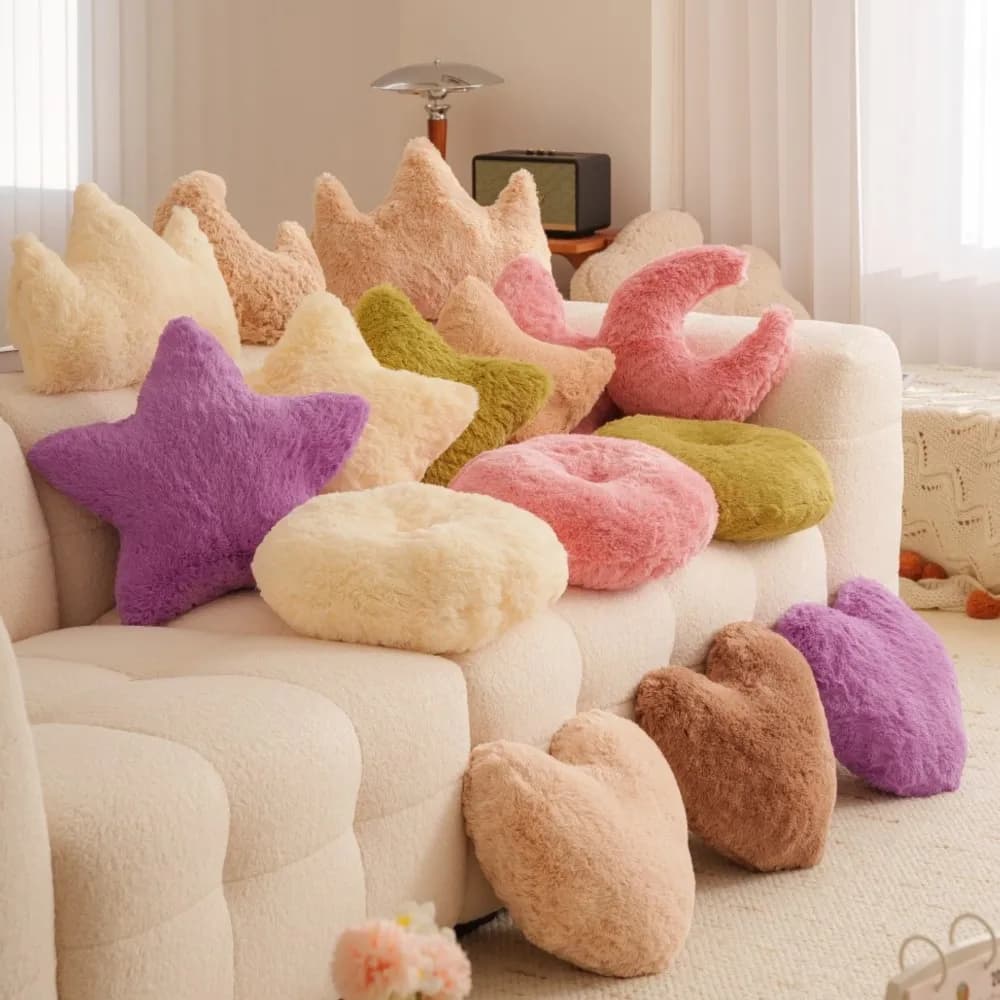 Cuscino Decorativo a Forma di Stella e Luna Irregolare 2026, Versatile e Confortevole per Divano, Cuscino Lombare per Soggiorno e Riposo, Arredo Casa