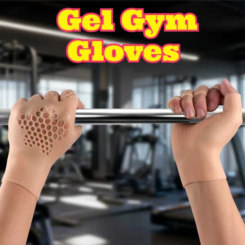 Guanti da Palestra in Gel Antiscivolo, Protezione per Polso e Palmo, Traspiranti, per Sollevamento Pesi, Pilates, Fitness, Antidolore, Cuscinetto per il Palmo