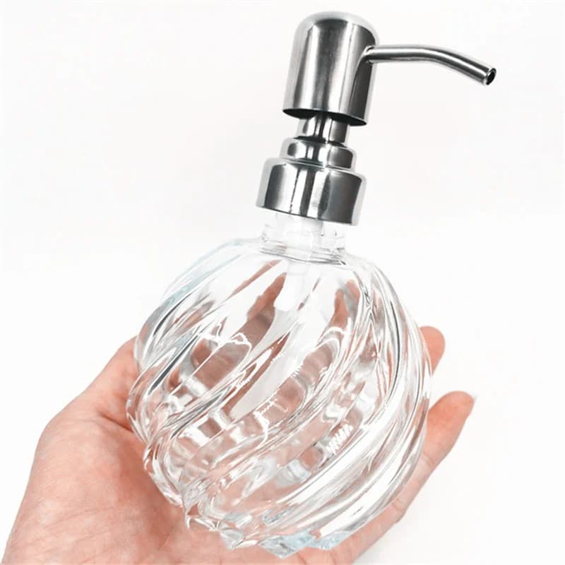 WHYOU-Bottiglia di vetro con teschio, liquido per il lavaggio delle mani, dispenser di sapone per emulsione, accessori per la decorazione del bagno di Halloween, 1 pezzo