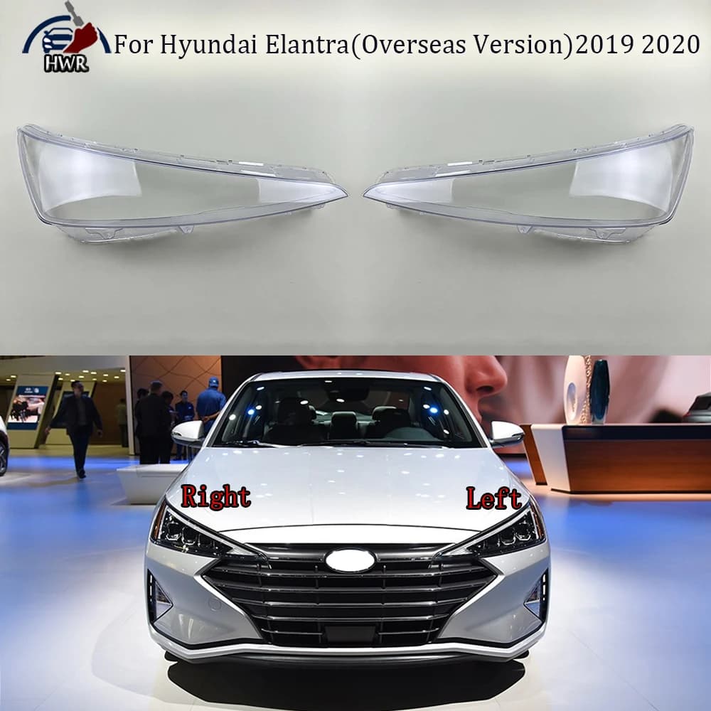 Per Hyundai Elantra (versione d'oltremare) 2019 2020 copertura del paralume del faro dell'auto lente a conchiglia automobili lente della lampada della luce della testa