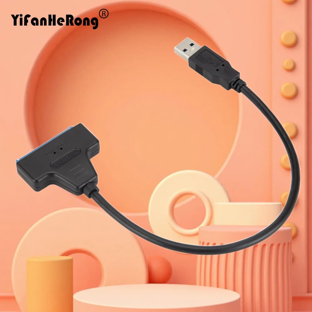 Supporto cavo SATA USB 3.0 a SATA da 22 pin per cavo adattatore per disco rigido SSD HDD esterno da 2,5 pollici Convertitore connettore computer