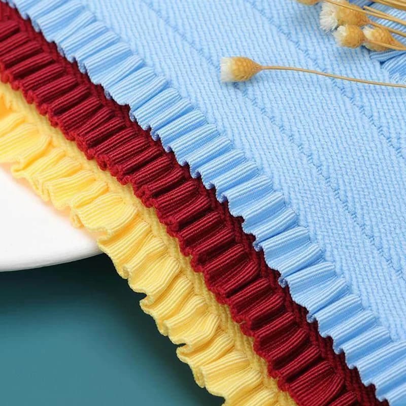 2/5/10Yards 50mm Polyester Wave Elastic Band Stretch Lace Trim for Underwear Waistband Dress Skirts Garment Sewing Accessories