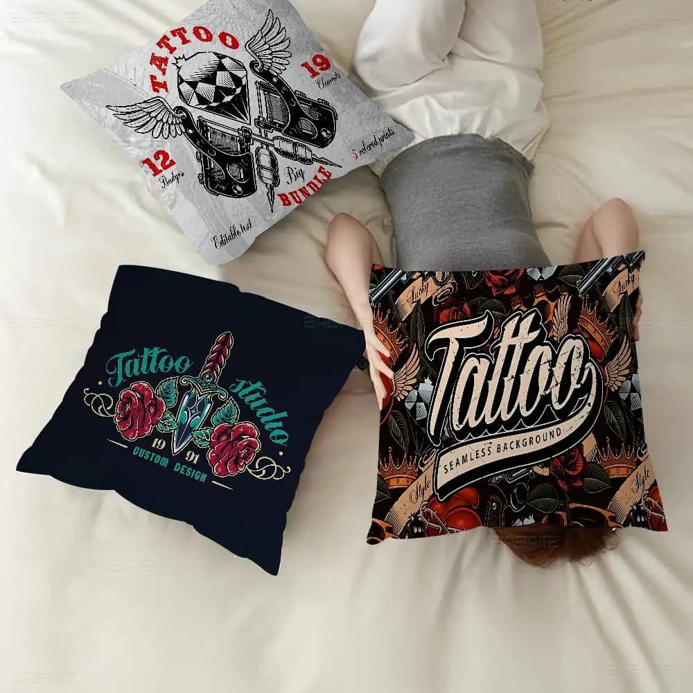 Fodera per cuscino per negozio di tatuaggi, federa per divano, cuscino decorativo per la casa